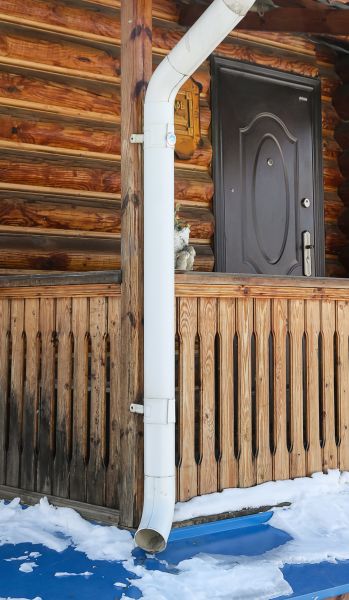 Porch Downspout Installation in Salisbury
